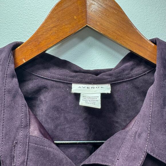 Avenue Women’s Plus Shirt sz 4X 26/28 Sueded Oversized #H941 - Picture 4 of 7